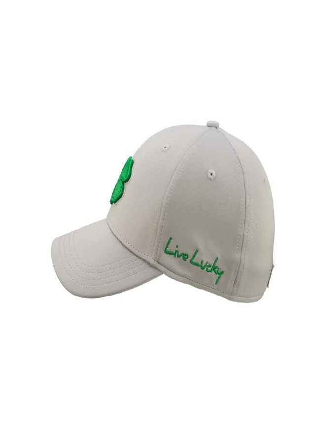 Black Clover Standard Premium 134 Hat, Silver Hat/3D Kelly Green Clover - Image 4